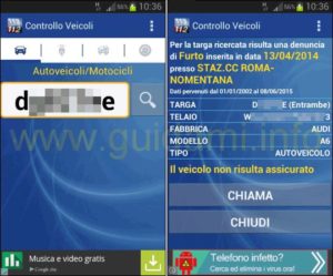 Controllo Veicoli Free app Android