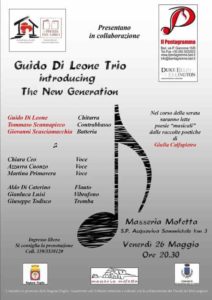 Guido di Leone Trio Masseria Mofetta Acquaviva il 26 maggio