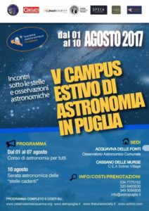 Campus estivo di Astronomia in Puglia